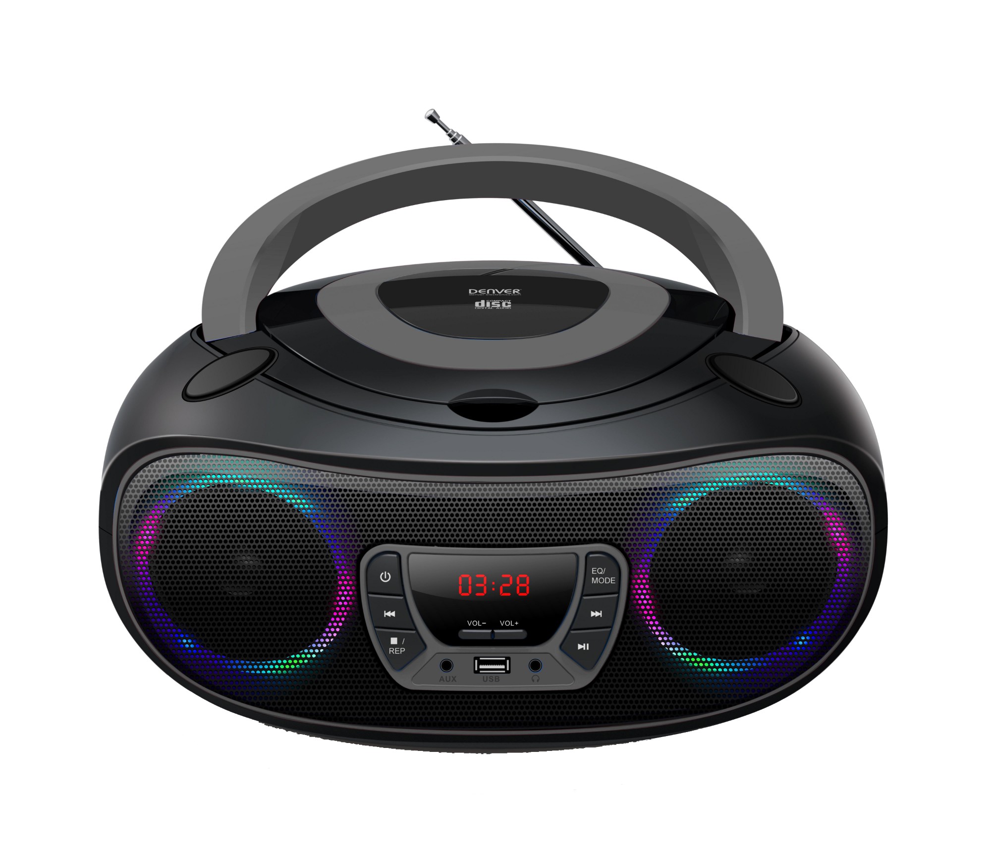 Denver TCL-212BT GREY CD player Portable CD player Black, Grey