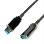 ROLINE 12.04.1077 USB cable USB 3.2 Gen 1 (3.1 Gen 1) 20 m USB A Black