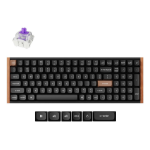 Keychron K4 HE keyboard Universal USB + RF Wireless + Bluetooth Black, Wood