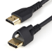 StarTech.com 3ft (1m) with Locking Screw - 4K 60Hz HDR - High Speed HDMI 2.0 Monitor Cable with Locking Screw Connector for Secure Connection - with Ethernet - M/M