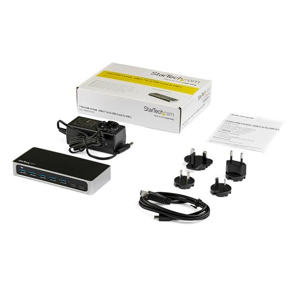 StarTech.com 7-Port USB-C Hub - USB-C to 5x USB-A and 2x USB-C - USB 3.0