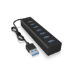 ICY BOX IB-HUB1700-U3 USB 3.2 Gen 1 (3.1 Gen 1) Type-A 5000 Mbit/s Black