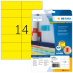 HERMA Coloured labels A4 105x42.3 mm yellow paper matt 280 pcs.