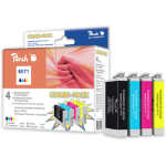 Peach PI200-217 inktcartridge 4 stuk(s) Compatibel Zwart, Cyaan, Magenta, Geel