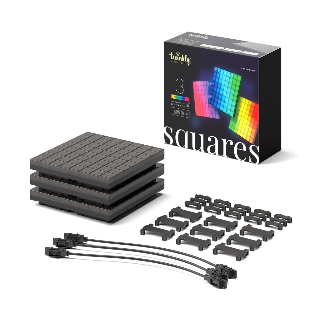 Twinkly Squares Extension Kit Smart belysningskit Svart Wi-Fi/Bluetooth
