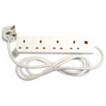 Cables Direct RB-02M04D power extension 2 m 4 AC outlet(s) Indoor White