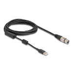 DeLOCK High-Res Audio Converter Cable XLR 3 pin to USB Type-A analogue to digital 3 m