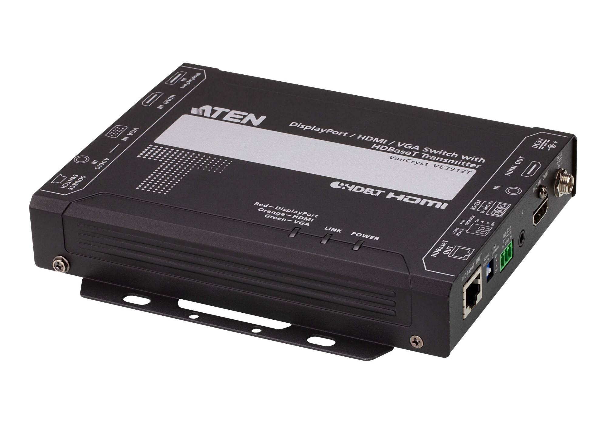 ATEN VE3912T-AT-E AV extender AV transmitter Black