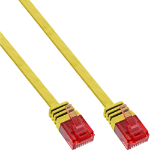 InLine Flat Ultraslim Patch Cable U/UTP Cat.6 Gigabit ready yellow 10m