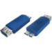 Vision TC-USBMBA cambiador de género para cable USB-A Micro-USB-B 3.0 Azul