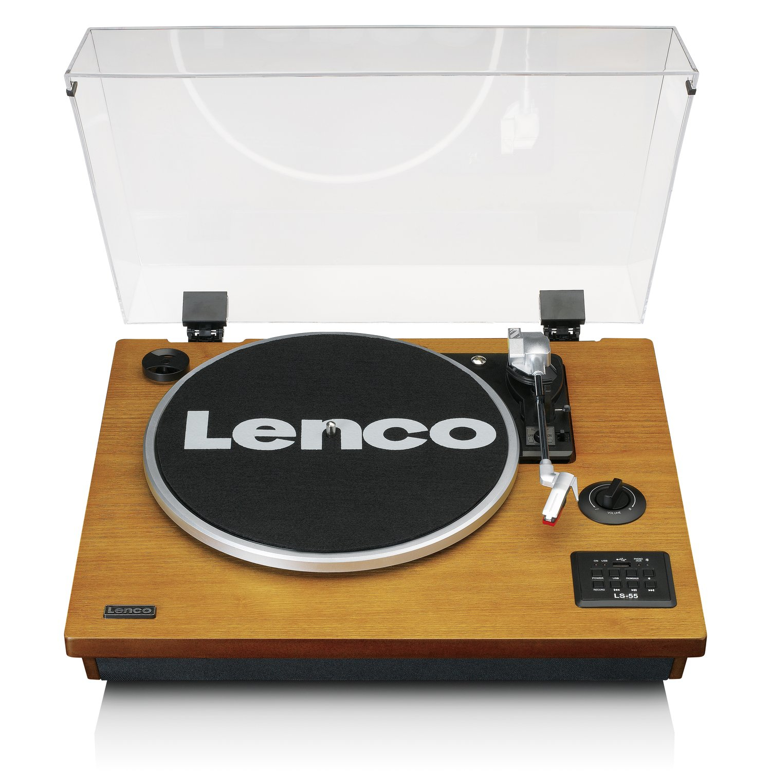 Image of Lenco LS-55WA audio turntable Belt-drive audio turntable Wood Semi Aut
