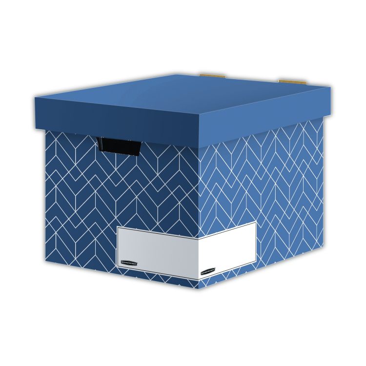 4483701 BANKERS BOX Decor Storage Box - Urban Slate Blue Pack of 5