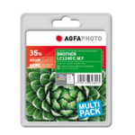 AgfaPhoto LC-1240 Rainbow-Pack inktcartridge 1 stuk(s) Cyaan, Magenta, Geel