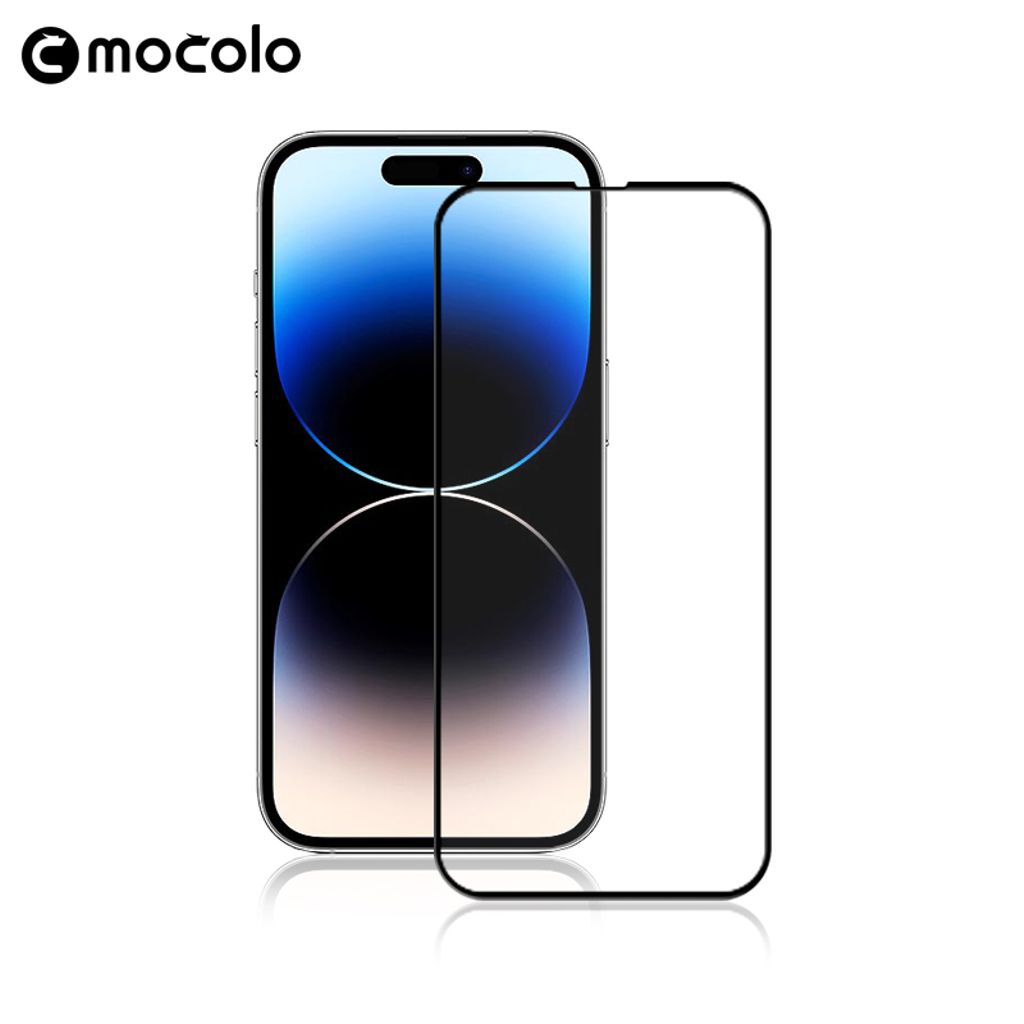 EU Product - Screen Protector in 2.5D Tempered Glass for iPhone 15 Pro Max - Black Frame thumbnail