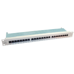 VALUE Kat.6 19"-Patchpanel, 24 P, geschirmt, grau