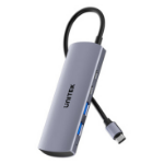 UNITEK uHUB Q4 USB 3.2 Gen 1 (3.1 Gen 1) Type-C 10000 Mbit/s Grey