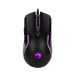 MARVO Scorpion M292-BK Gaming Mouse, USB, 7 LED Colours, Adjustable up to 8000 DPI, Ergonomic Design, Gaming Grade Optical Sensor with 7 Programmable Buttons, Matte Black