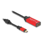 DeLOCK 60053 video kabel adapter 0,2 m USB Type-C HDMI Zwart, Rood