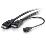 C2G 56792 HDMI cable 177.2" (4.5 m) HDMI, USB Micro-B HDMI, USB-A, USB Micro-B Black