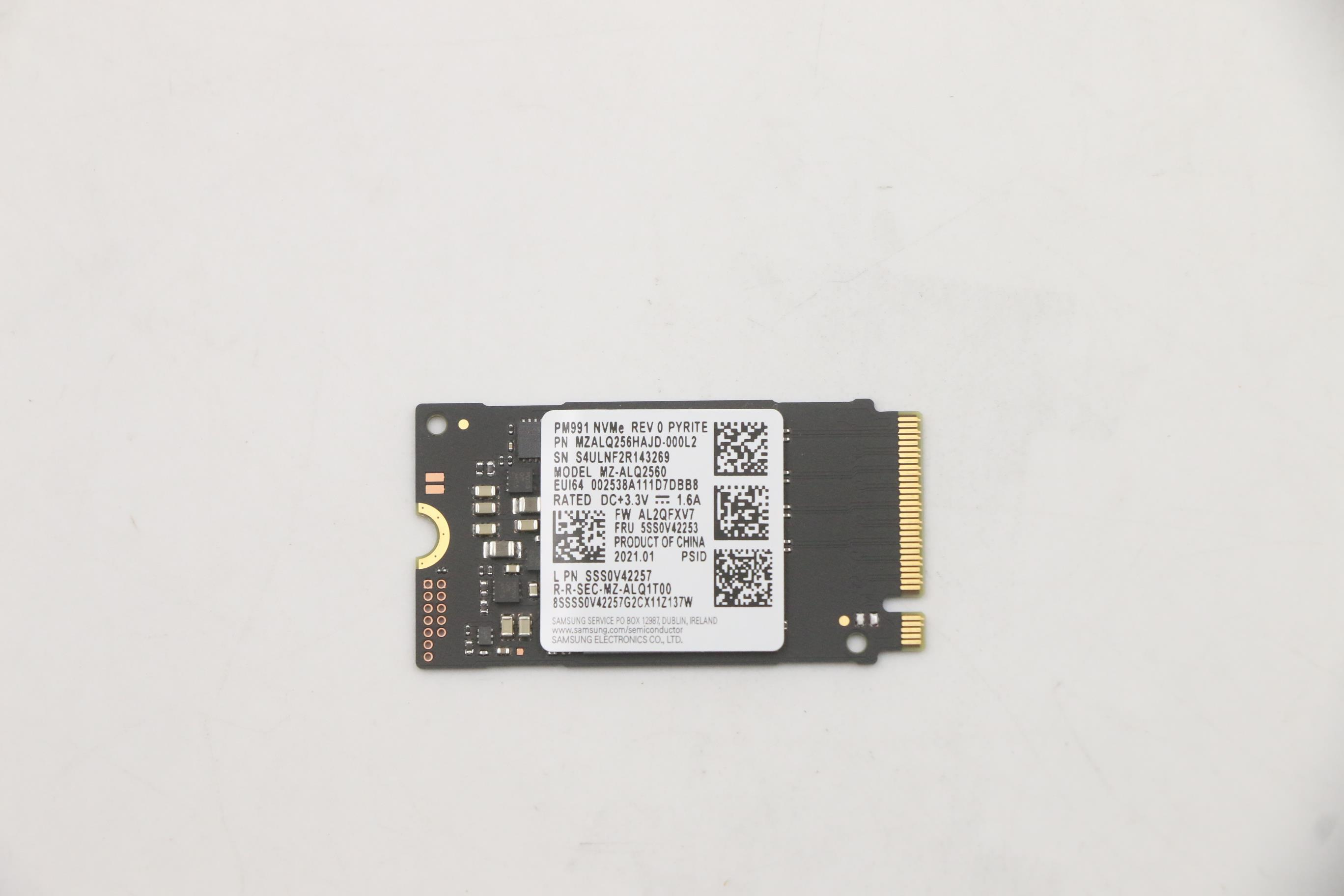 Image of Lenovo 5SS0V42253 internal solid state drive M.2 256 GB PCI Express