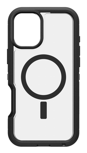OtterBox Defender Series XT - Back cover for mobile phone - rugged - MagSafe compatibility - plastic - dark side (clear / black) - for Apple iPhone 16 Plus