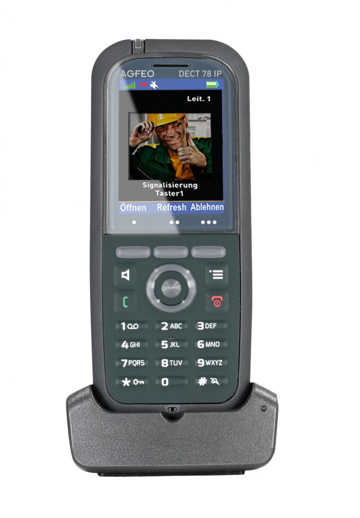 6101650 AGFEO DECT 78 IP - IP Phone - Grey - Wireless handset - Desk - IP65 - 249 entries