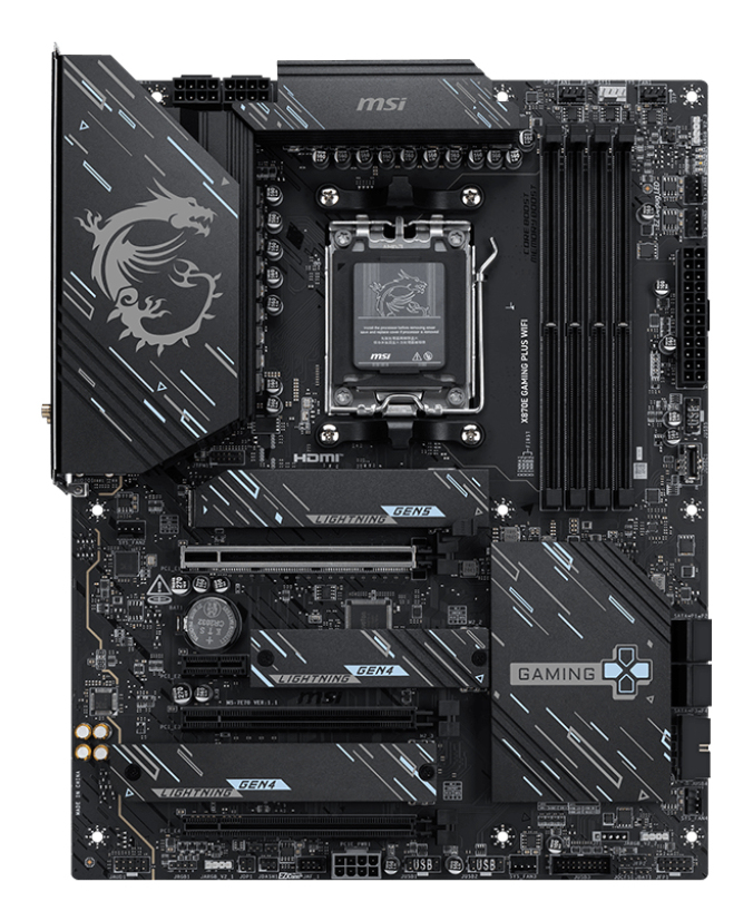 Photos - Other Components MSI X870E GAMING PLUS WIFI motherboard AMD X870E Socket AM5 ATX 