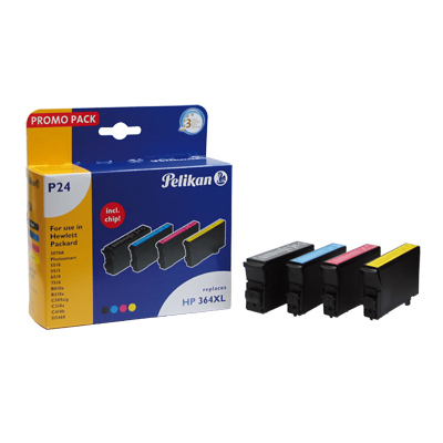 Image of Pelikan 4105882/P24 Ink cartridge multi pack Bk,C,M,Y, 4x727 pages...