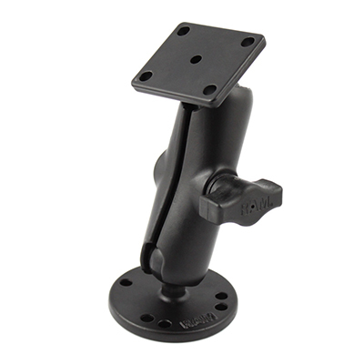 RAM Mounts Drill-Down Double Ball Mount with Rectangle AMPS Plate