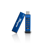 iStorage datAshur Pro USB flash drive 64 GB USB Type-A 3.2 Gen 1 (3.1 Gen 1) Blue