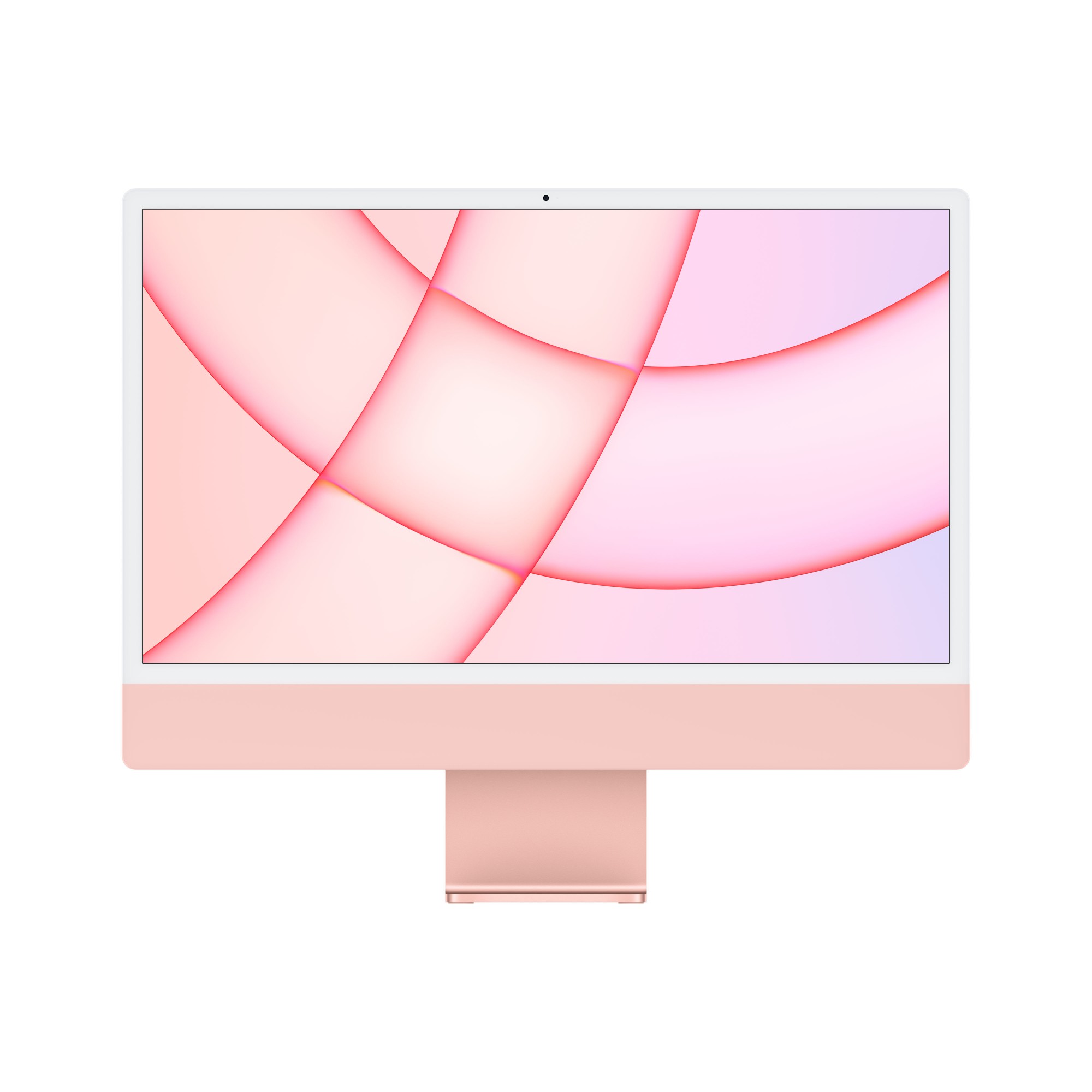 iMac, 24", Pink, Apple M1 chip with 8-core CPU with 4 performance cores and 4 efficiency cores, 8-core GPU and 16-core Neural Engine, 8GB unified memory, 256GB SSD storage, Magic Mouse, Magic Keyboard with Touch ID - British, UK Power Supply