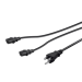 Monoprice 41091 power cable Black 35.4" (0.9 m) NEMA 5-15P 2 x C13 coupler