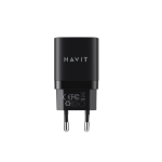 Havit UC30 EU - GaN two-port travel charger 30 W, black