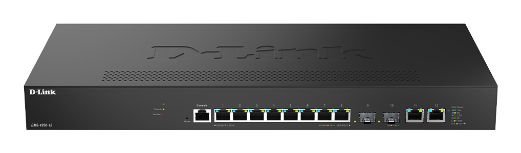 D-Link 12-Port 2.5G Multi-Gigabit Smart Managed Switch with 2 x 10GBAS