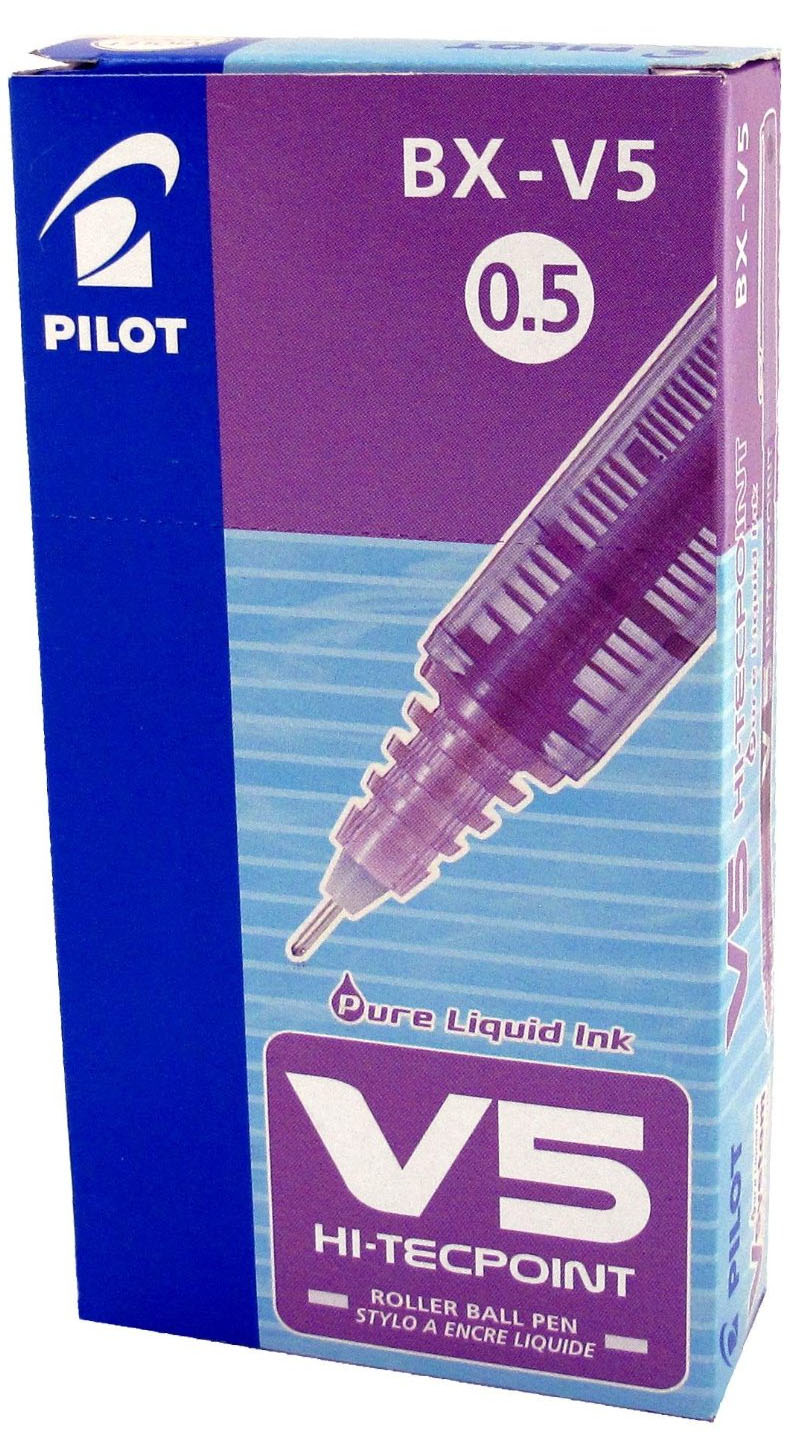 Pilot Hi-Tecpoint V5 Stick pen Purple 12 pc(s)