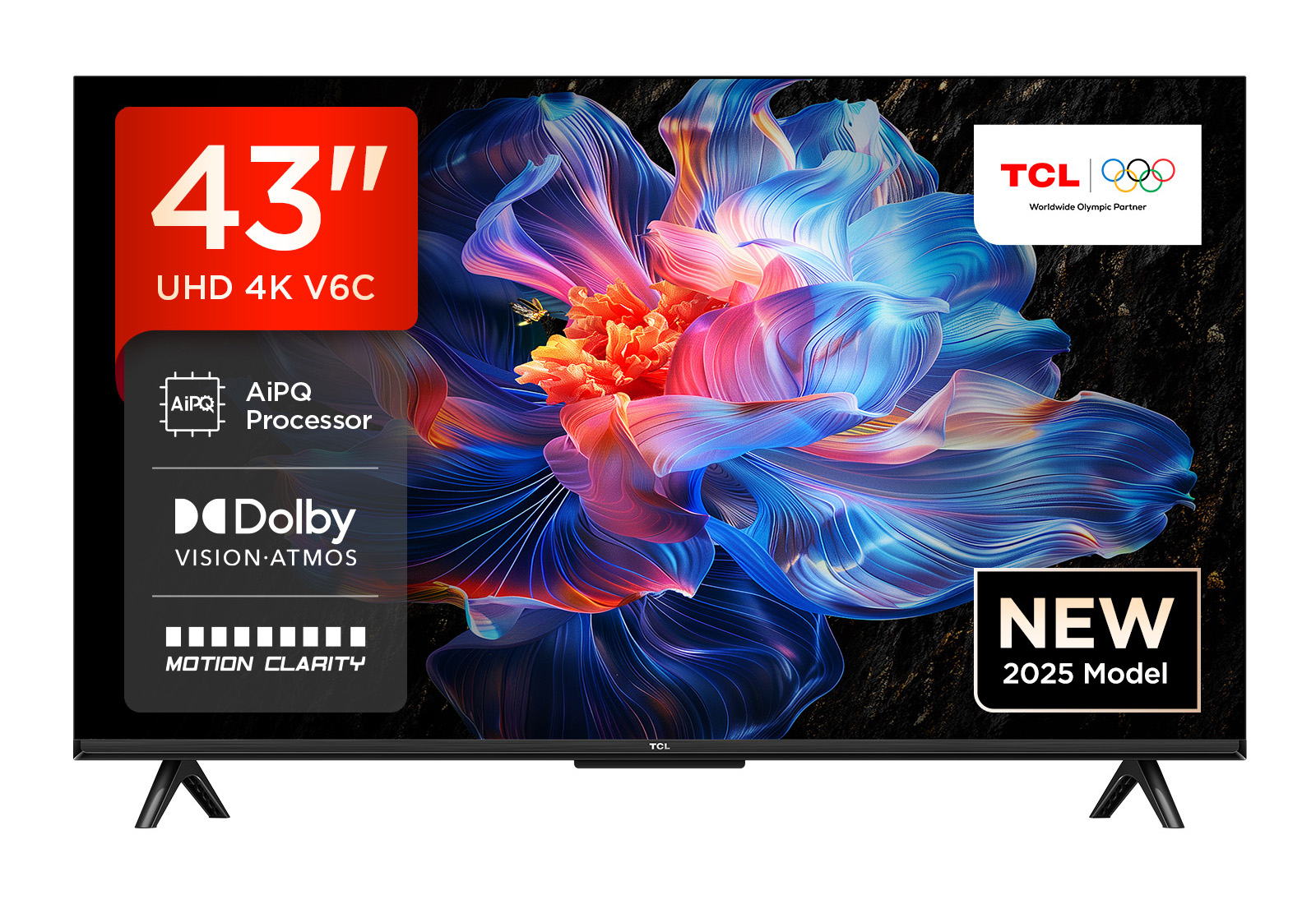 TCL 43V6C-UK TV 109.2 cm (43") 4K Ultra HD Smart TV Wi-Fi Metallic 260 cd/m²