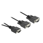DeLOCK 67444 seriële kabel Zwart 0,25 m DB-9 2 x DB-9