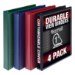 Samsill Durable ring binder A4 Black, Dark Blue, Green, Red