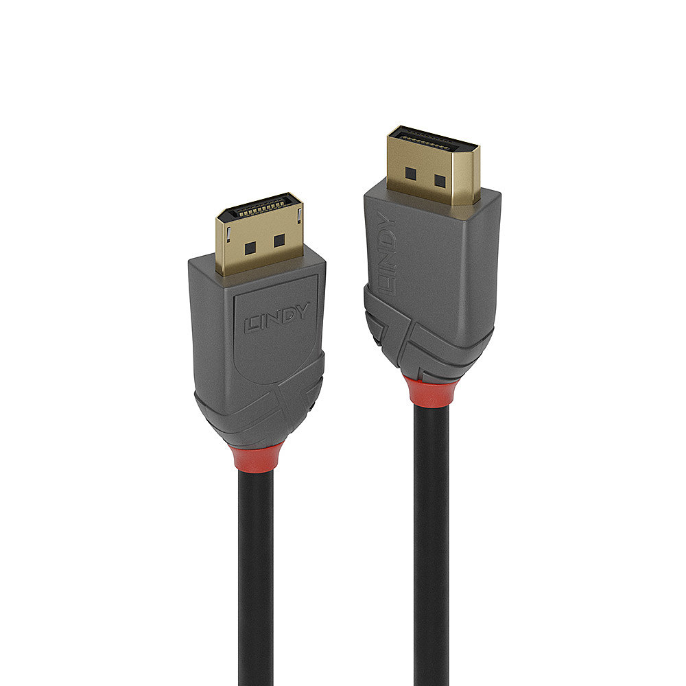 Photos - Cable (video, audio, USB) Lindy 10m DisplayPort 1.2 Cable, Anthra Line 36486 