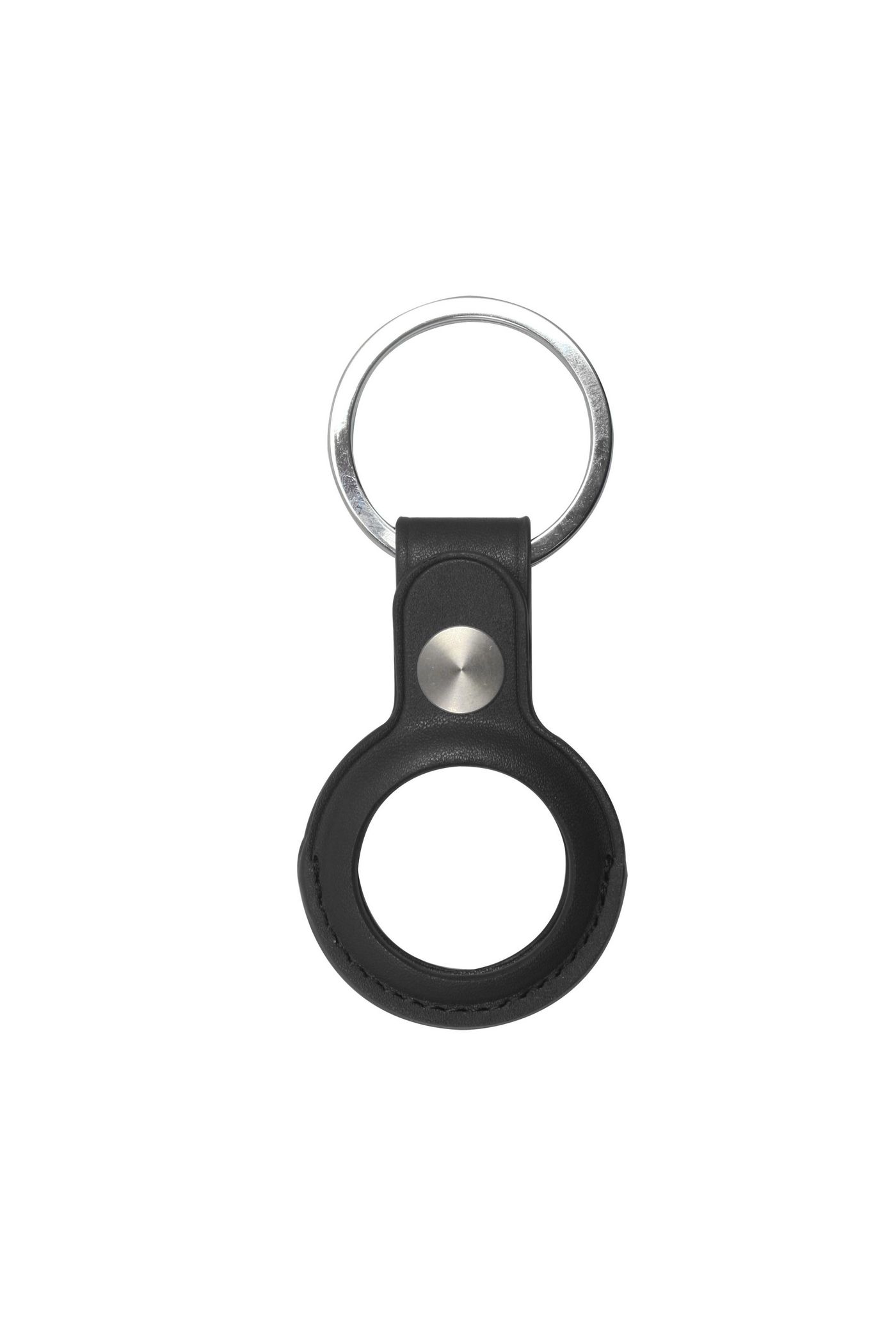 Image of eSTUFF AirTag Keyring PU Leather Black