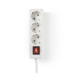 Nedis EXSO330F2WTB power extension 3 m 3 AC outlet(s) Indoor White