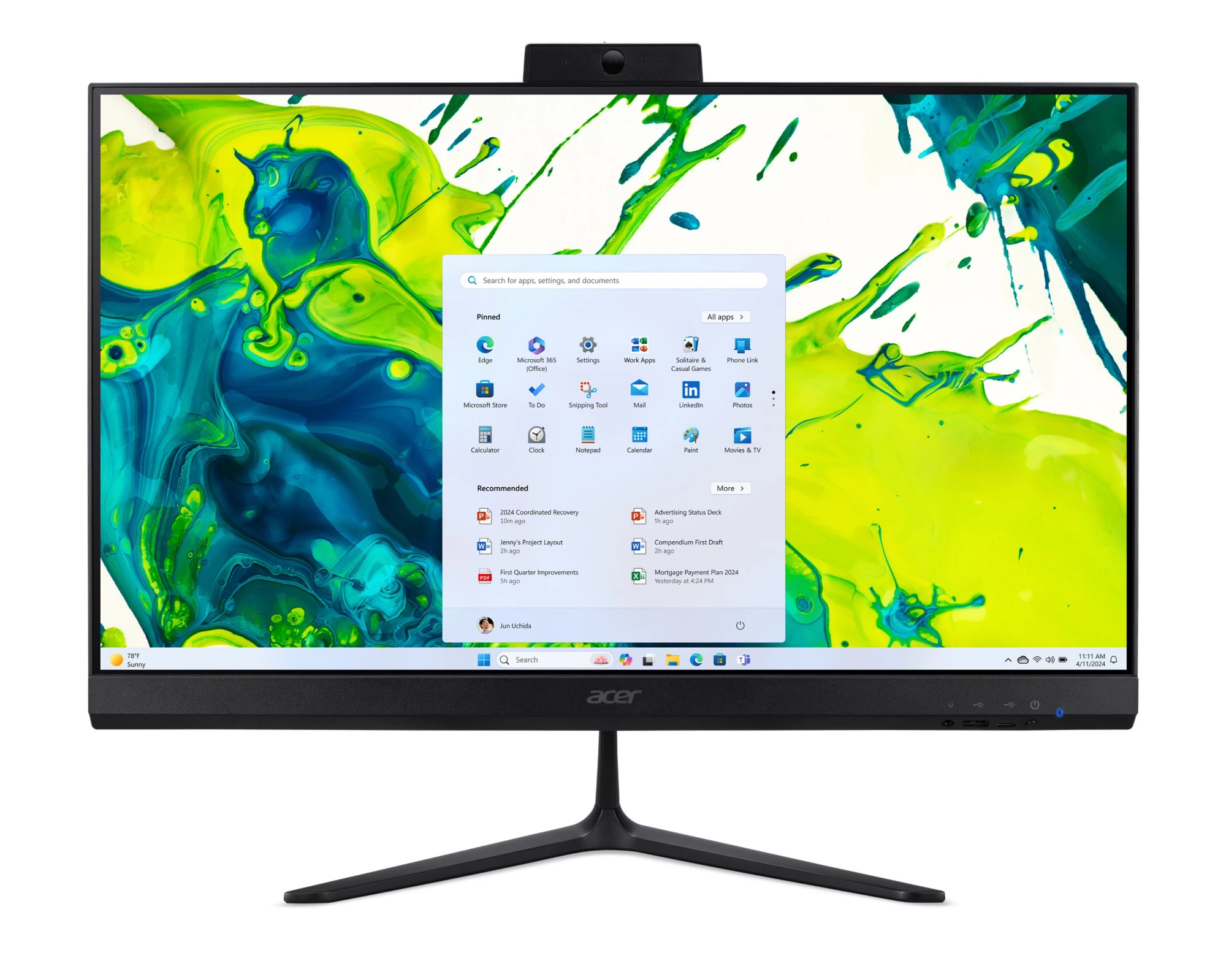 Acer Aspire C24B-GCZN 23" RYZEN3 8/256 W11