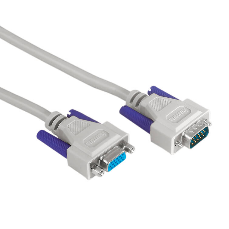 Hama Monitor VGA Ext. Cable, 15-pin HDD Male Plug - 15 pin HDD Female Jack VGA-kabel 1,8 m VGA (D-Sub) Grå