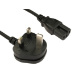 Cables Direct UK - C15 2m power cable Black BS 1363 C15 coupler