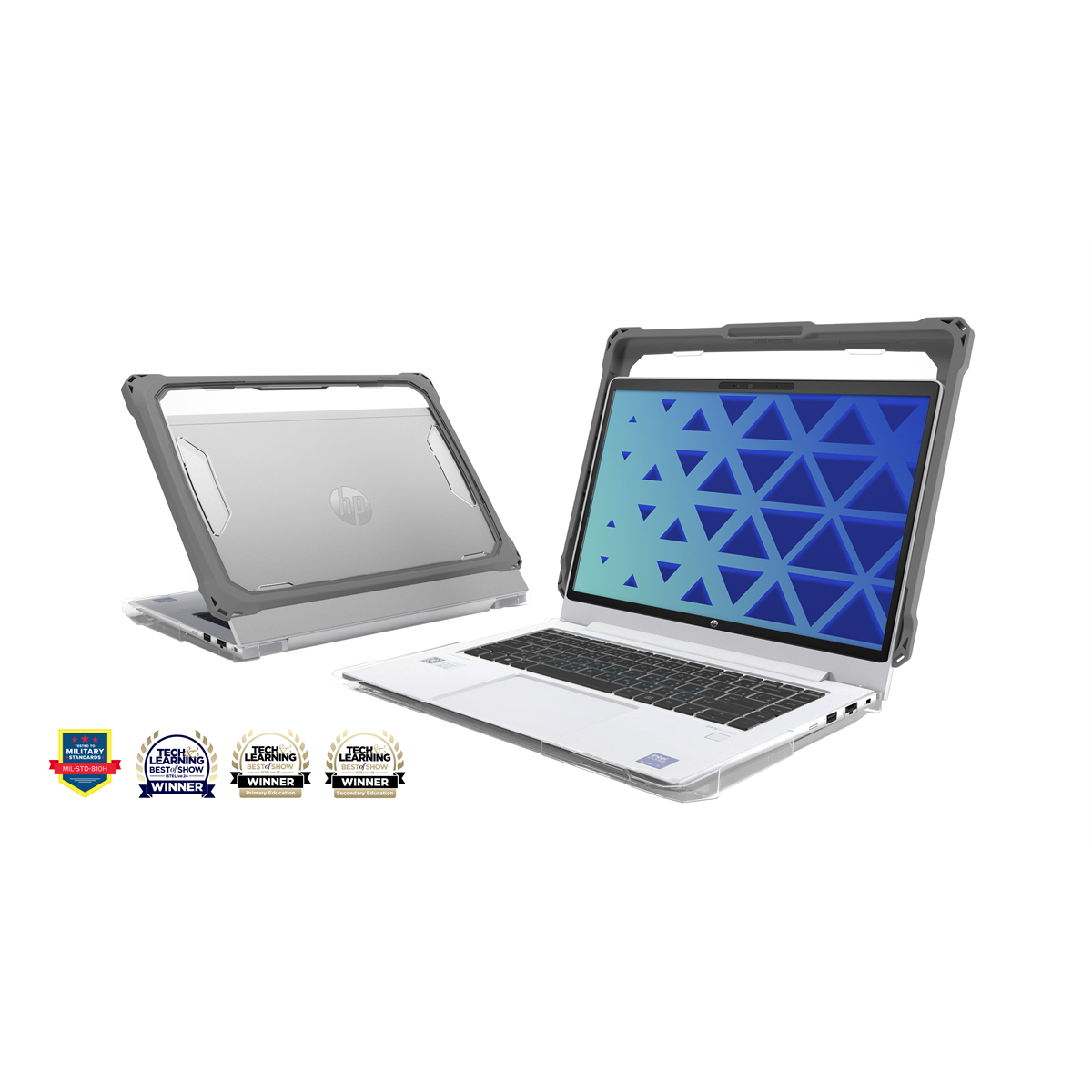 MAXCases Extreme Shell-FL Chromebook Case for HP 14in Probook 440 445 G11 and HP EliteBook 6 G1a 14in (Gray/Slide-On Top PC Bottom)