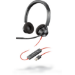 POLY Blackwire 3320 Headset Wired Head-band Office/Call center USB Type-A Black, Red