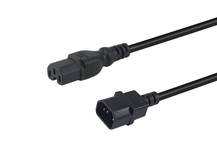 Equip 112170 power cable Black 1.8 m C14 coupler C15 coupler