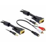 DeLOCK 84452 video cable adapter 2 m VGA (D-Sub) + 3.5mm Black