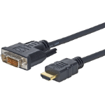 Microconnect HDM192411 video cable adapter 1 m HDMI Type A (Standard) DVI-D Black