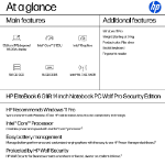 HP EliteBook 6 G1iR Wolf Pro Security Edition Intel Core 5 120U Laptop 35.6 cm (14") WUXGA 16 GB DDR5-SDRAM 512 GB SSD Wi-Fi 6E (802.11ax) Windows 11 Pro Silver